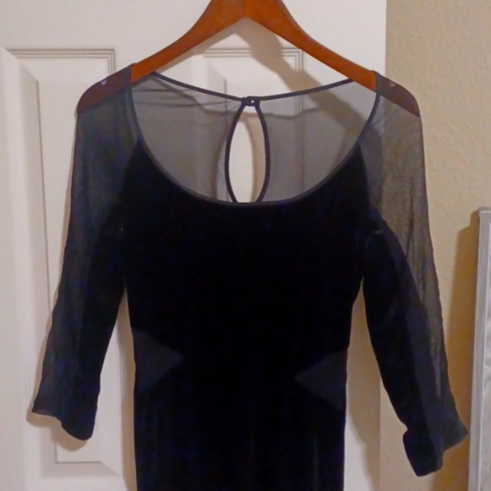 Bardot Velvet & Mesh Dress - Picture 7 of 10